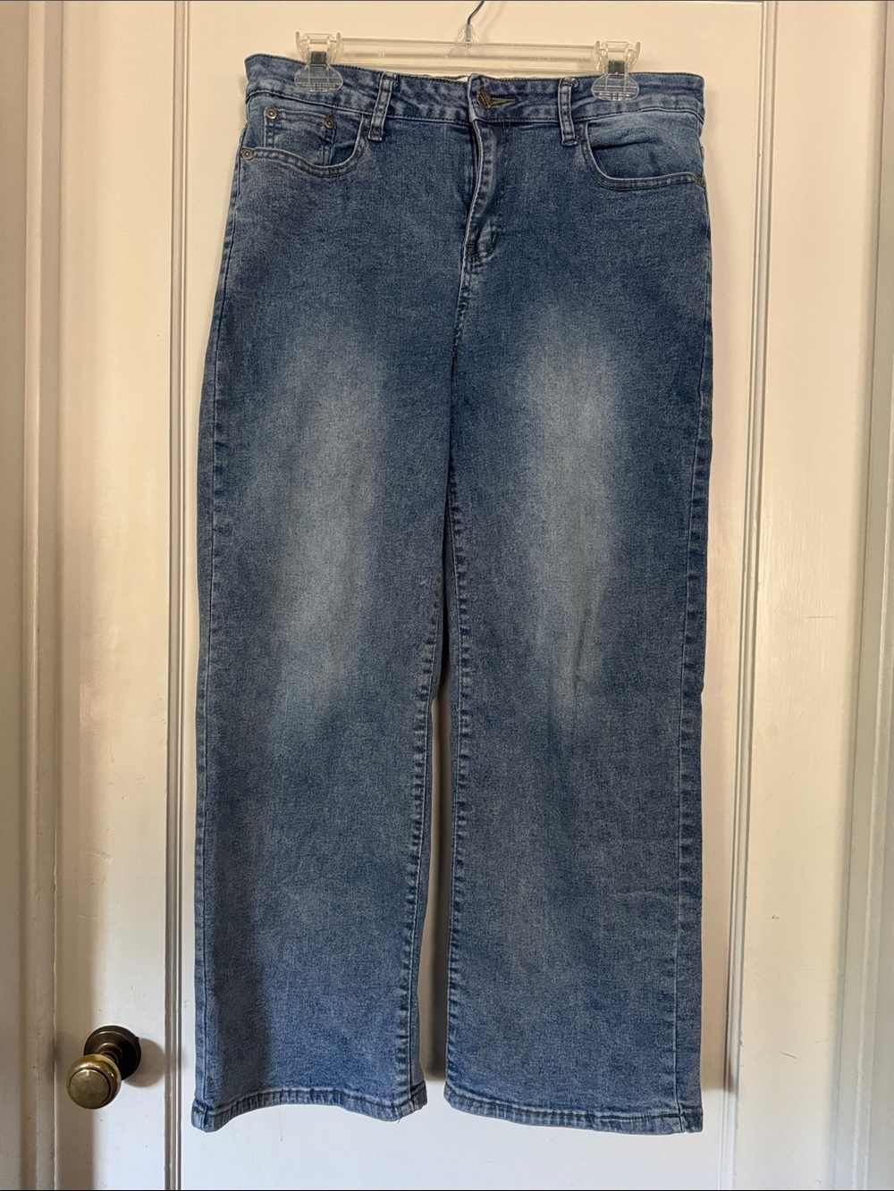 High-Rise Wide Leg Jeans in Light Blue